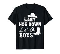 Lets Go Girls Cowboy Women Last Hoe Down Bachelorette Party Camiseta