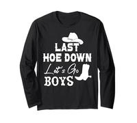 Lets Go Girls Cowboy Women Last Hoe Down Bachelorette Party Manga Larga