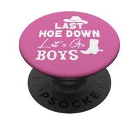 Lets Go Girls Cowboy Women Last Hoe Down Bachelorette Party PopSockets PopGrip Adhesivo