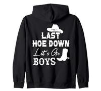 Lets Go Girls Cowboy Women Last Hoe Down Bachelorette Party Sudadera con Capucha