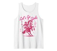 Let's Go Girls Cowgirl Pink Country Western Rodeo Horse Girl Camiseta sin Mangas
