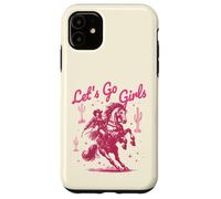 Let's Go Girls Cowgirl Pink Country Western Rodeo Horse Girl Carcasa para iPhone 11