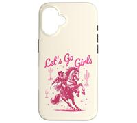 Let's Go Girls Cowgirl Pink Country Western Rodeo Horse Girl Carcasa para iPhone 16