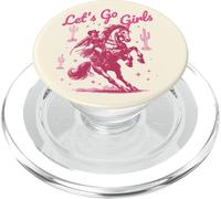 Let's Go Girls Cowgirl Pink Country Western Rodeo Horse Girl PopSockets PopGrip para MagSafe