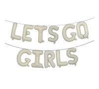 Lets Go Girls - Globo de Mylar para decoración de despedida de soltera de Nashville, fiesta de despedida de soltera (LETS GO GIRLS Cream)