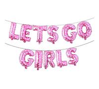 Lets Go Girls - Globo de Mylar para decoración de despedida de soltera de Nashville, fiesta de despedida de soltera (LETS GO GIRLS Pink Heart)