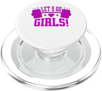 Lets Go Girls Pink Design for Active Women and Fitness Fans PopSockets PopGrip para MagSafe