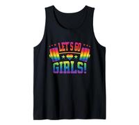 Lets Go Girls Rainbow Design for Active Women, Fitness Fans Camiseta sin Mangas