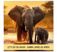 Let's go on Safari - Animal babies in Africa (Wall Calendar 2026 12" x 24" / 30 x 60 cm (abierto)) CALVENDO 12 Month Wall Calendar