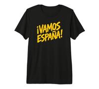 Let's Go Spain! en Letras Amarillas en español Camiseta Premium