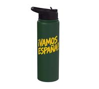 Let's Go Spain! en letras amarillas en español Stainless Steel Insulated Water Bottle