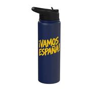 Let's Go Spain! en letras amarillas en español Stainless Steel Insulated Water Bottle
