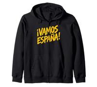 Let's Go Spain! en Letras Amarillas en español Sudadera con Capucha