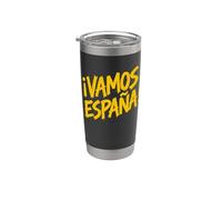 Let's Go Spain! en letras amarillas en español Vaso térmico de acero inoxidable de doble pared