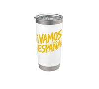 Let's Go Spain! en letras amarillas en español Vaso térmico de acero inoxidable de doble pared