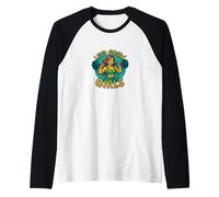 Let's Grow Girls Levantador de Pesas Cita Fuerza Poder Camiseta Manga Raglan