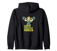 Let's Grow Girls Levantador de Pesas Cita Fuerza Poder Sudadera con Capucha