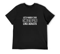 Let's Handle Like This Adults Humor Rock Paper Scissors Mens T-Shirt Black Tees Unisex Shirt M