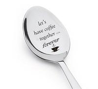 Let's Have Coffee Together Forever- Christian Gifts- Engraved Spoon - Cute Coffee Lovers Gift for Friends Who Are Moving Away -Friendship Day Gift