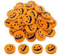 Lets Joy 50 Piezas Mini Borradores de Halloween, Borradores de Calabaza de Halloween, Borradores Lindos para Niños, Regalos de Fiesta Gomas de Borrar de Calabaza de Halloween para Halloween