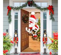 Lets Joy Decorazione Porta Natale, 90 x 200cm Striscione di Natale, Decorazioni Natalizie, Striscioni Natalizi Banner, Natale Portico Segno Appeso Decorazioni per Patio Corridoio Interni Esterni