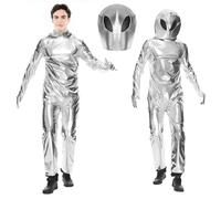 Lets Joy Disfraz de Alien Adulto, Costume d'Alien Accesorios, Máscara de Alien, Accesorios de Disfraz de Alien, Alien de Conjunto, Carnaval Halloween Accesorios Cosplay para Fiesta (L)