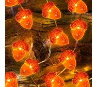 Lets Joy Guirnalda Luces Otoño 5M 50 LED, Luces de Cadena de Bellota, Guirnalda Otoño, Cadena de Luces Otoño, Guirnalda Luces Decorativas Regalo de Thanksgiving Halloween (A)