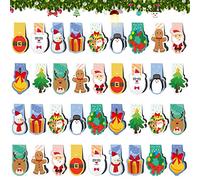 Lets Joy Marcadores Magnéticos de Navidad, 36 Piezas Marcapáginas Magnéticos, Marcadores de Libros Magnéticos, Reno Muñeco de Nieve Santa Lindo Marcadores Magnéticos para Niños