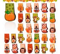 Lets Joy Marcapáginas Magnéticos, 30 Piezas Marcadores de Libros Magneticos Niños, Otoñal Magnéticos Marcadores de Página, Lindo Imán Marcadores, Regalos Acción de Gracias Decoración