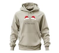Let's Make Christmas - Sudadera con capucha unisex, diseño de Navidad, color natural, 3XL