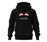 Let's Make Christmas - Sudadera con capucha unisex, diseño de Navidad, color negro, M