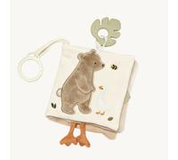 let's make Libro de tela sensorial para bebés a partir de 0, 3, 6, 12 meses, libro interactivo con sonajero, juguete para cochecito de bebé, regalo para niños y niñas (libro de tela de oso)