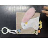 let's make Libro de tela sensorial para bebés a partir de 0, 3, 6, 12 meses, libro interactivo con sonajero, juguete para cochecito de bebé, regalo para niños y niñas (libro de tela de conejo)