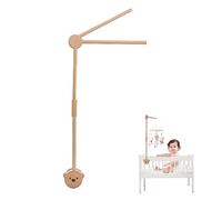 let's make Soporte móvil para bebé de oso, de madera, altura ajustable, dos barras de sujeción, diferentes ángulos, sin pintura, adecuado para bebés de 0 a 6 años(puesto de oso)