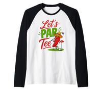 Let's Par tee Divertido diseño de Pimienta de Golf Camiseta Manga Raglan