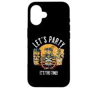 Let's Party Tiki Statue Caricaturas para Aquellos Que aman Tikis Carcasa para iPhone 16
