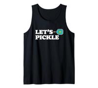 Let's Pickle Funny Cute Pickleball Dink Team 80s Retro Camiseta sin Mangas
