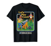 Let's Play Catch Cannon Retro Vintage Funny Adult Humor Camiseta