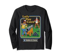Let's Play Catch Cannon Retro Vintage Funny Adult Humor Manga Larga