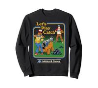Let's Play Catch Cannon Retro Vintage Funny Adult Humor Sudadera