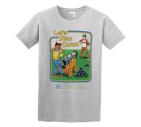 Let's Play Catch Mens T-Shirt Gray Tees Unisex Shirt S