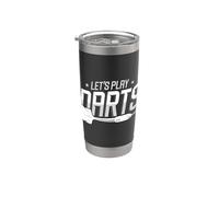Let's Play Darts Le encanta jugar a los dardos Darter Bullseye Darts Vaso térmico de acero inoxidable de doble pared