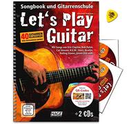 Let's Play Guitar Volume 1 with 2 CD, QR Codes and Dunlop Plek Songbook and Guitar School: Learn to Play Guitar with 40 Guitar Classics - Hage - EH3757 9783866261587