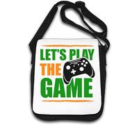 Let's Play The Game Controller Graphic Bolso de hombro blanco