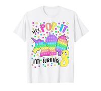Let's Pop-it, voy a cumplir 8 años, colorida niña de octavo cumpleaños Camiseta