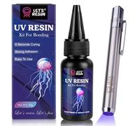 LET'S RESIN Kit de resina UV para unión, resina UV de 25 g con linterna