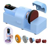 LET'S RESIN Máquina de lijado y pulido de resina avanzada 4 en 1, 2000 mAh, 2 baterías de gran capacidad, potente 3 velocidades, pantalla LCD, compacta y ligera para molienda de resina, vidrio, metal