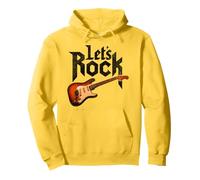 Let's Rock Guitarra Eléctrica Bandas Rock & Roll Lover Guitarrista Sudadera con Capucha