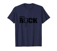 Let's Rock Guitarra Estilo Música Género Banda de Rock Camiseta