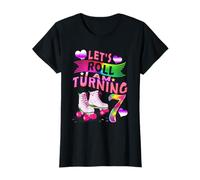 Let's Roll I Am Turning 7 Roller Skate 7º cumpleaños Rolling Camiseta
